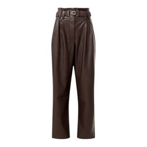 Derek Lam Collective Faux Leather Pant Chocolate Brown Size IT 40 / US 4